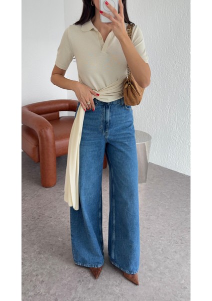 Yumuşak Mavi Denim Jean modelleri