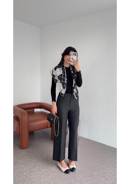 Düz Kesim Antrasit Pantolon