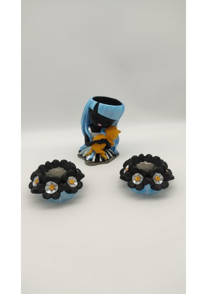 Kedili Masal Kız ve Tealıght Mumluk Set fırsatları