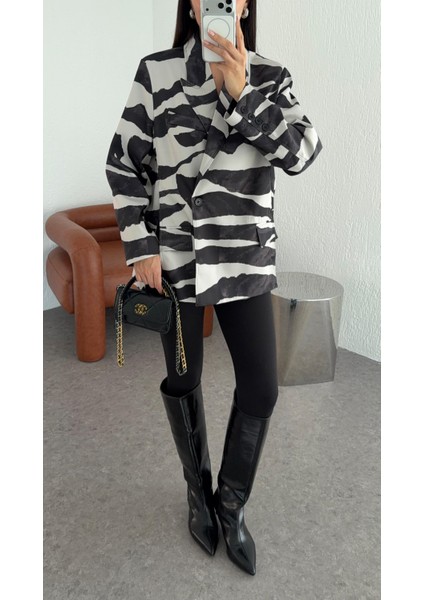 Zebra Saten Ceket modelleri