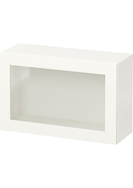 Duvar Dolabı, Beyaz-Şeffaf Cam, 60X22X38 Cm, Sındvık