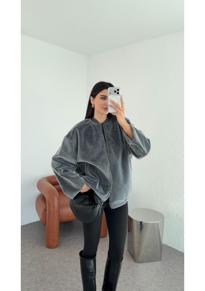 Antrasit Premium Bomber Ceket