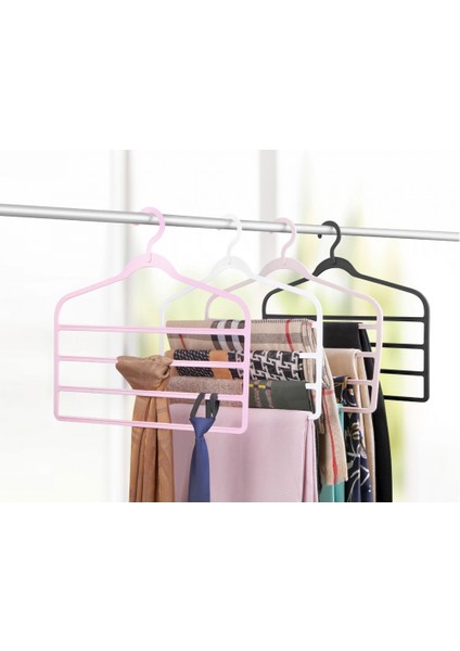 Multiplex Elbise Askısı Çok Katlı 1 Adet 42X37 -Brns 20894