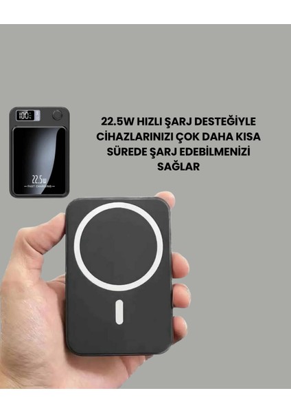 Manyetik ve Hızlı Kablosuz Şarj Güç Bankası Powerbank fırsatları