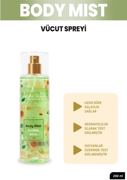 Innatıve Elif Nur Yel Eny Body Mist Floral Soul Vücut Spreyi 200ML modelleri