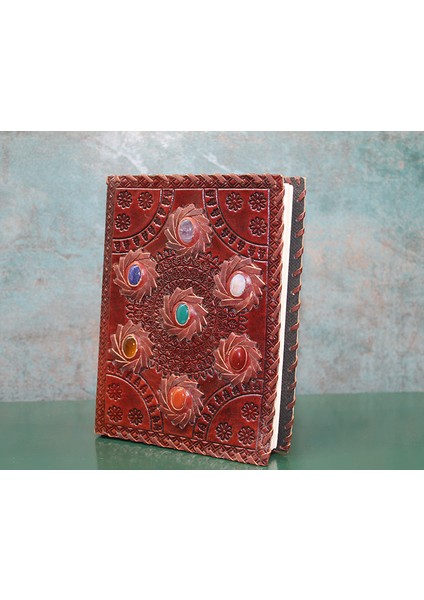 Taşlı Deri Defter Model 10