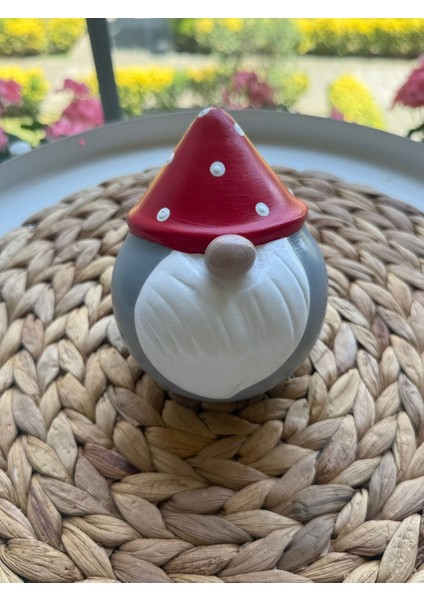 Seramik Dekoratif Kırmızı Gri Burnuk Cüce modelleri