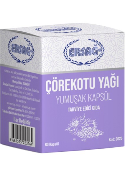 Çörekotu Yağı Jel Kapsül