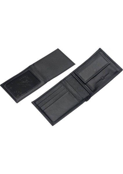 Hakiki Deri Bozuk Para ve Bol Kart Bölmeli Ekstra Kartlıklı Erkek Cüzdanı - Siyah