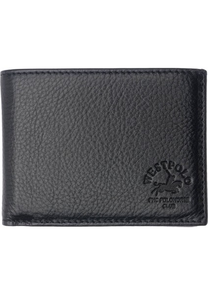 Hakiki Deri Bozuk Para ve Bol Kart Bölmeli Ekstra Kartlıklı Erkek Cüzdanı - Siyah