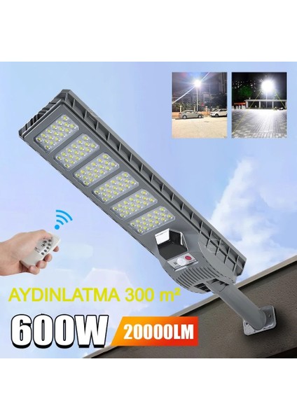 600W Güneş Enerjili Dış Mekan Lamba IP65 Su Geçirmez Uzaktan Kumandalı Ultra Parlak LED Aydınlatma fiyatları