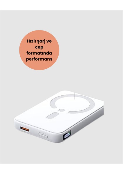 Ultra Ince Manyetik Powerbank – Hızlı Şarj, Güçlü Tutuş, 10000 Mah Kapasite fiyatları