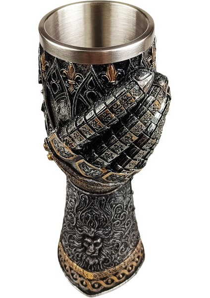 Çift 3D Katmalı Kadeh Ortaçağ Şarap Kadehi (Yurt Dışından)