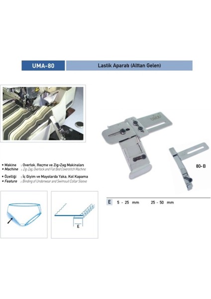 Alttan Gelen Lastik Aparat, Sabit, 5mm, Dayanıklı ve Güvenilir Kullanım