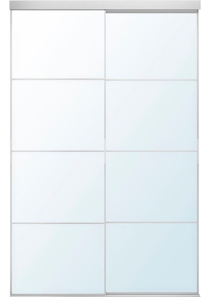 Gömme Dolap Için Sürgü Kapak, Alüminyum-Aynalı Cam, 152X240 cm