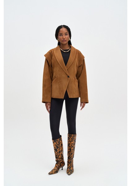 Bronte Omuz Detaylı Camel Blazer fiyatları