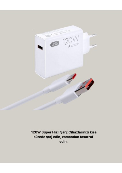 120W Güçlü Hızlı Şarj Adaptörü ve Type-C Kablo Seti – Güvenli Şarj Teknolojisi fırsatları