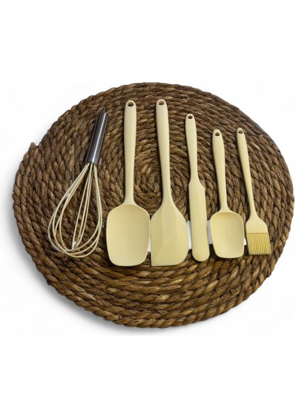 Elegant 6 Parça Silikon Servis Seti Takımı Krem fırsatları