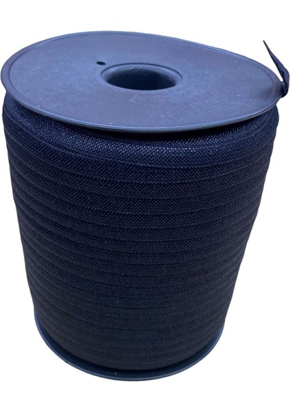 Katlanır Siyah Lastik Biye 1.5 cm 100 Metre, Esnek ve Dayanıklı Kablo Bağlama.