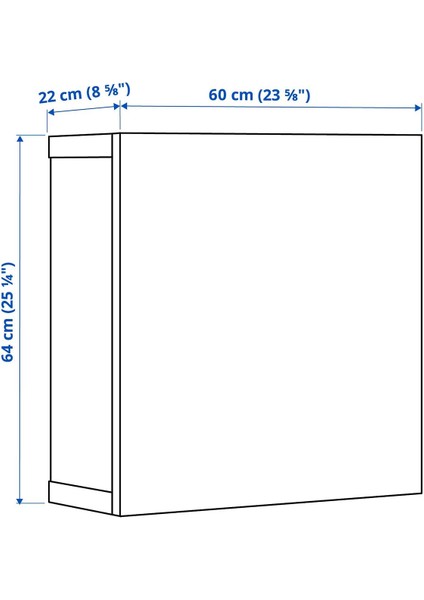 Duvar Dolabı, Venge-Siyah-Kahverengi-Şeffaf Cam, 60X22X64 Cm, Sındvık modelleri