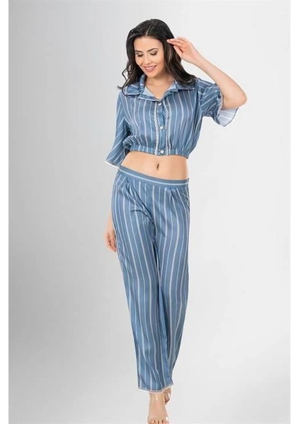 Arias Closet 2li Desenli Saten Pijama Takımı fiyatları