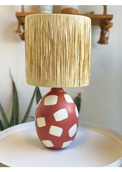 Kiremit Rengi Seramik Abajur indirimleri