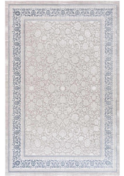 Artemis Beyaz Mavi Halı Yumuşak Oturma Odası Salon Çocuk Odası Mutfak Halısı P1171
