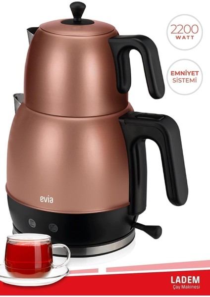 Geniş Kapasiteli 2200W Paslanmaz Çelik Çay ve Su Isıtıcı