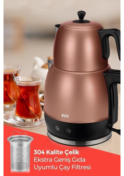 Geniş Kapasiteli 2200W Paslanmaz Çelik Çay ve Su Isıtıcı fiyatları