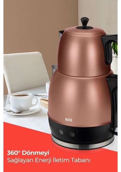 Geniş Kapasiteli 2200W Paslanmaz Çelik Çay ve Su Isıtıcı fırsatları