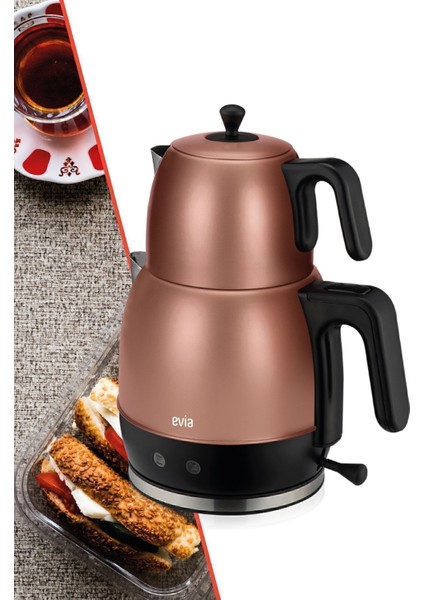 Geniş Kapasiteli 2200W Paslanmaz Çelik Çay ve Su Isıtıcı