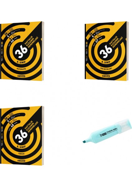 Lgs 8.sınıf Matematik Fen Bilimleri ve Türkçe 36 Haftalık Kazanım Denemeleri