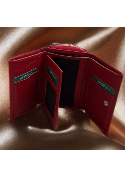 Hakiki Deri Kırmızı Cüzdan modelleri