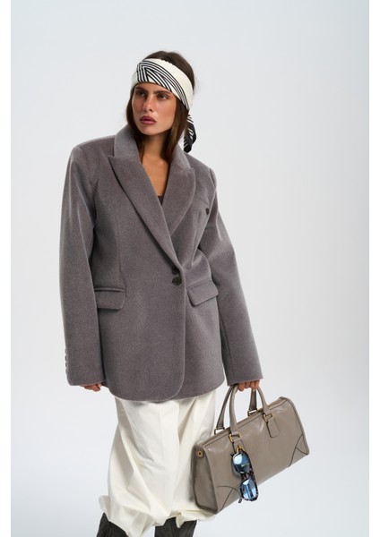 Runa Oversize Gri Blazer