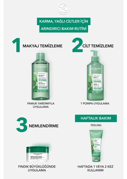 Yüz Peelingi-Karma,yağlı, Sivilce Eğilimli Cilt-Pure Menthe Arındırıcı Botanik Kompleks 75ML