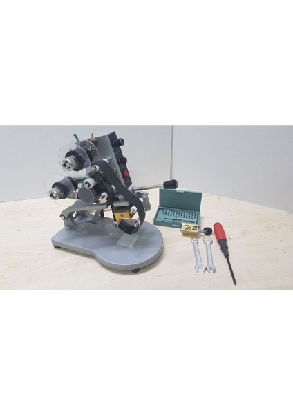 Manuel 3 Satır Tarih ve Kodlama Yazma Makinesi, Gümüş Renk