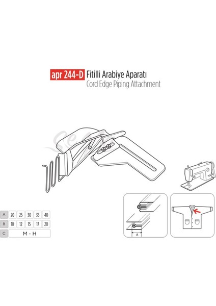 Fitilli Arabiye Apara 35X17MM, Dayanıklı ve Şık Tasarım, Kaliteli Malzeme.