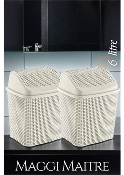 Çiftli Şık Çöp Kovası Seti, Modern Tasarım, Dayanıklı ve Pratik Kullanım