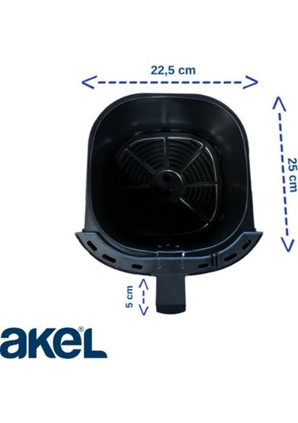 5 Litrelik Siyah Hava Fritöz, Sağlıklı ve Pratik Yemek Pişirme Cihazı