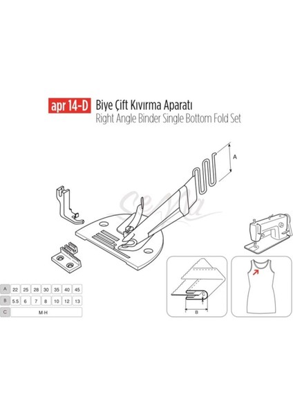 Çift Kıvırma Apara 45X14MM, Güçlü ve Dayanıklı Çelik Malzeme