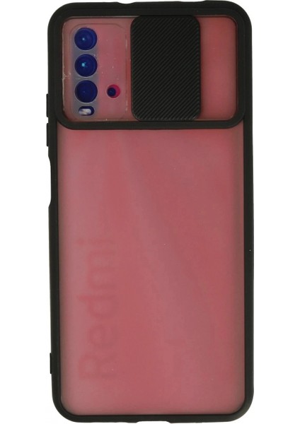 Xiaomi Redmi 9t Kılıf Palm Buzlu Kamera Sürgülü Silikon - Siyah