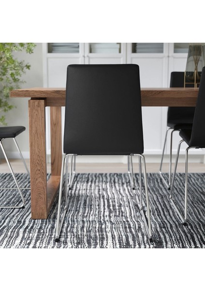 Lillanas Döşemeli Sandalye Krom Kaplama Bomstad Siyah indirimleri