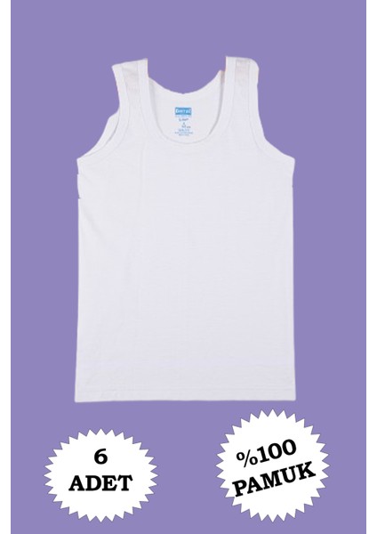 Erkek Çocuk %100 Pamuk Atlet 6'lı fiyatları