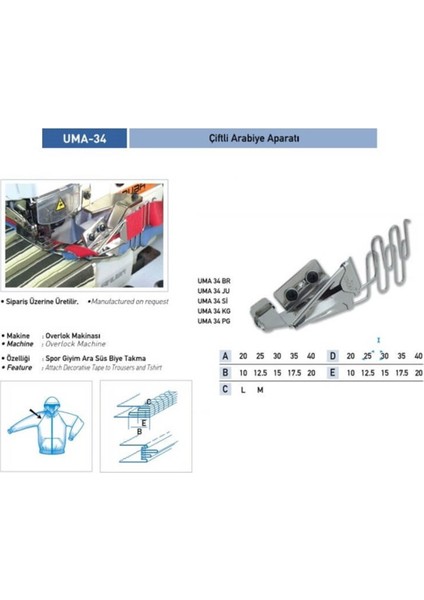Çift Arabiye Aparatı 20X10MM, Dayanıklı ve Şık Tasarım, Kolay Montaj