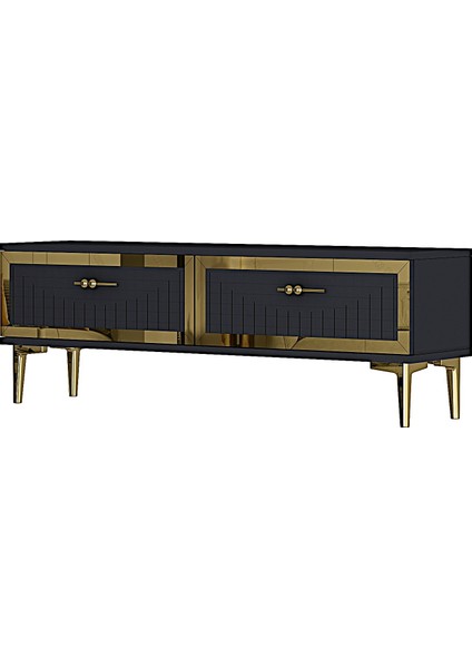 TSA1204AG- Tuna Tv Stand 120CM Antrasit- Altın