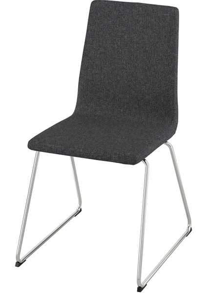 Lillanas Döşemeli Sandalye Krom Kaplama Gunnared Koyu Gri