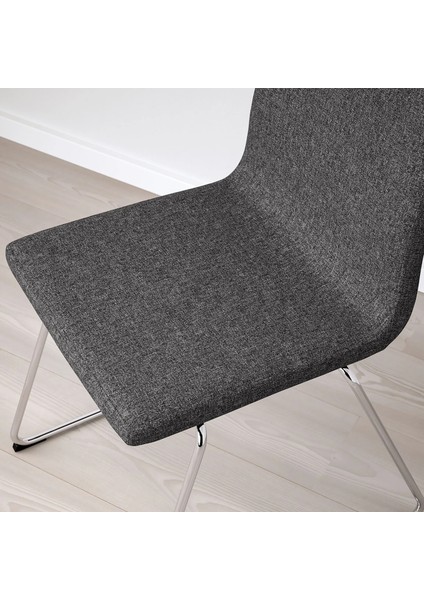 Lillanas Döşemeli Sandalye Krom Kaplama Gunnared Koyu Gri fırsatları