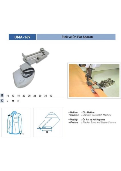 Şık Etek ve Ön Pat Apara 15MM, Zarif ve Kullanışlı Tasarım