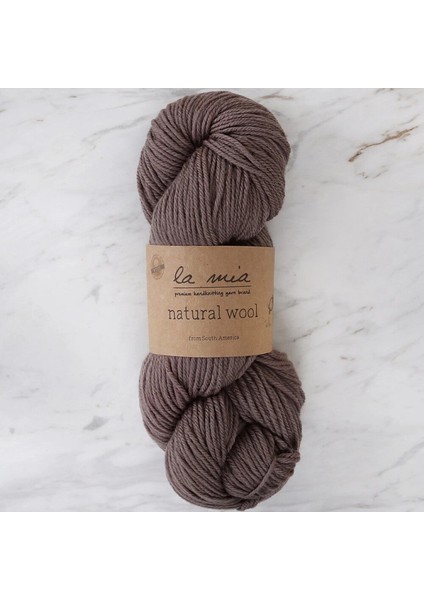 La Mia Natural Wool Açık Kahverengi El Örgü Ipi - H5 - 33604