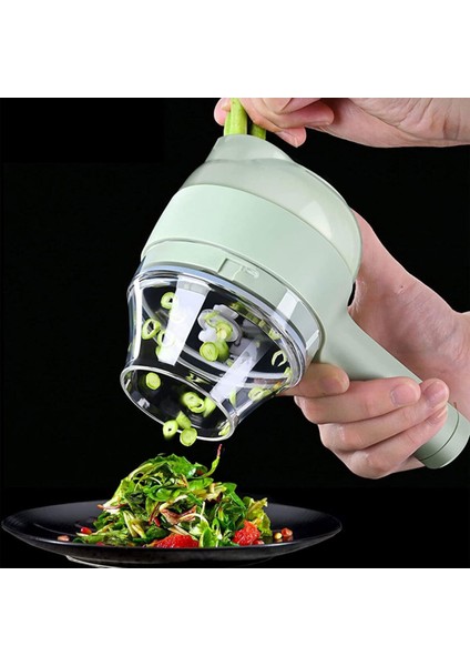 Şarjlı Kablosuz Yeşil Doğrayıcı, Üstten Beslemeli ve Kullanışlı Tasarım